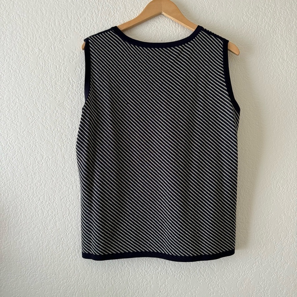 Misook blue & Metallic Shell Top - Picture 3 of 3